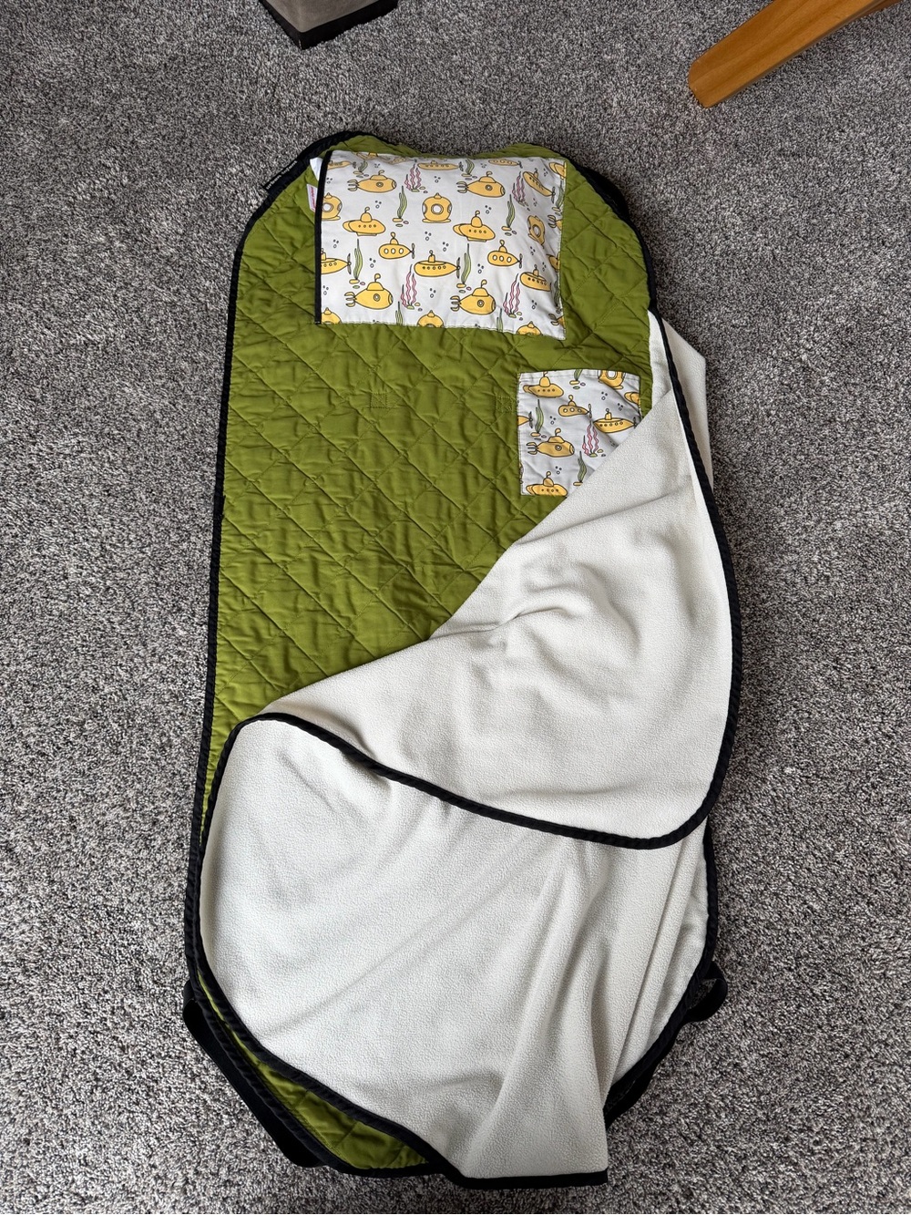 Urban infant tot cot soft submarine print toddler cot blanket for daycare